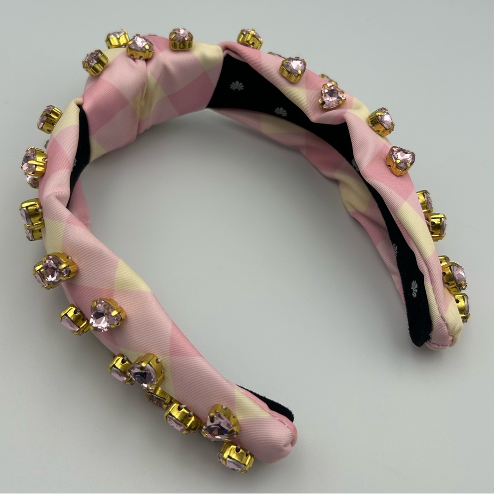 Lele Sadoughi X Stoney Clover Lane Watermelon Heart Crystal Knotted Headband - Picture 7 of 16